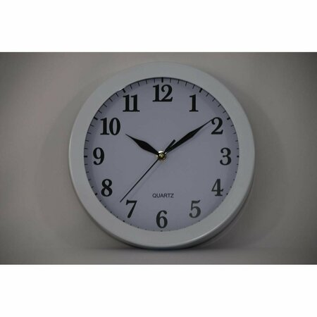 EVERRICH INDUSTRIES Everrich  10 in. White Frame with Silent Movement Wall Clock EV122628